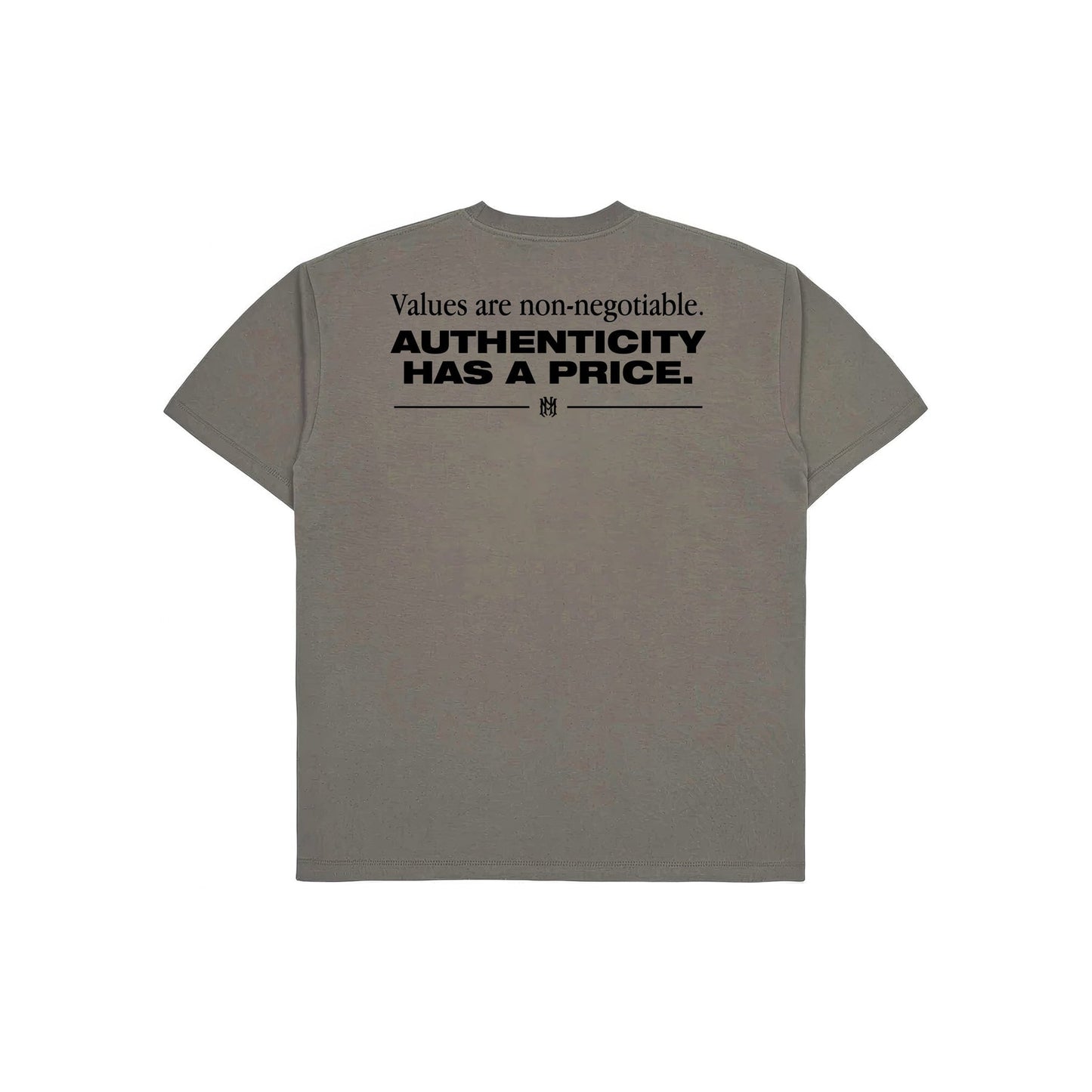 'VALUES' Tシャツ - TAUPE