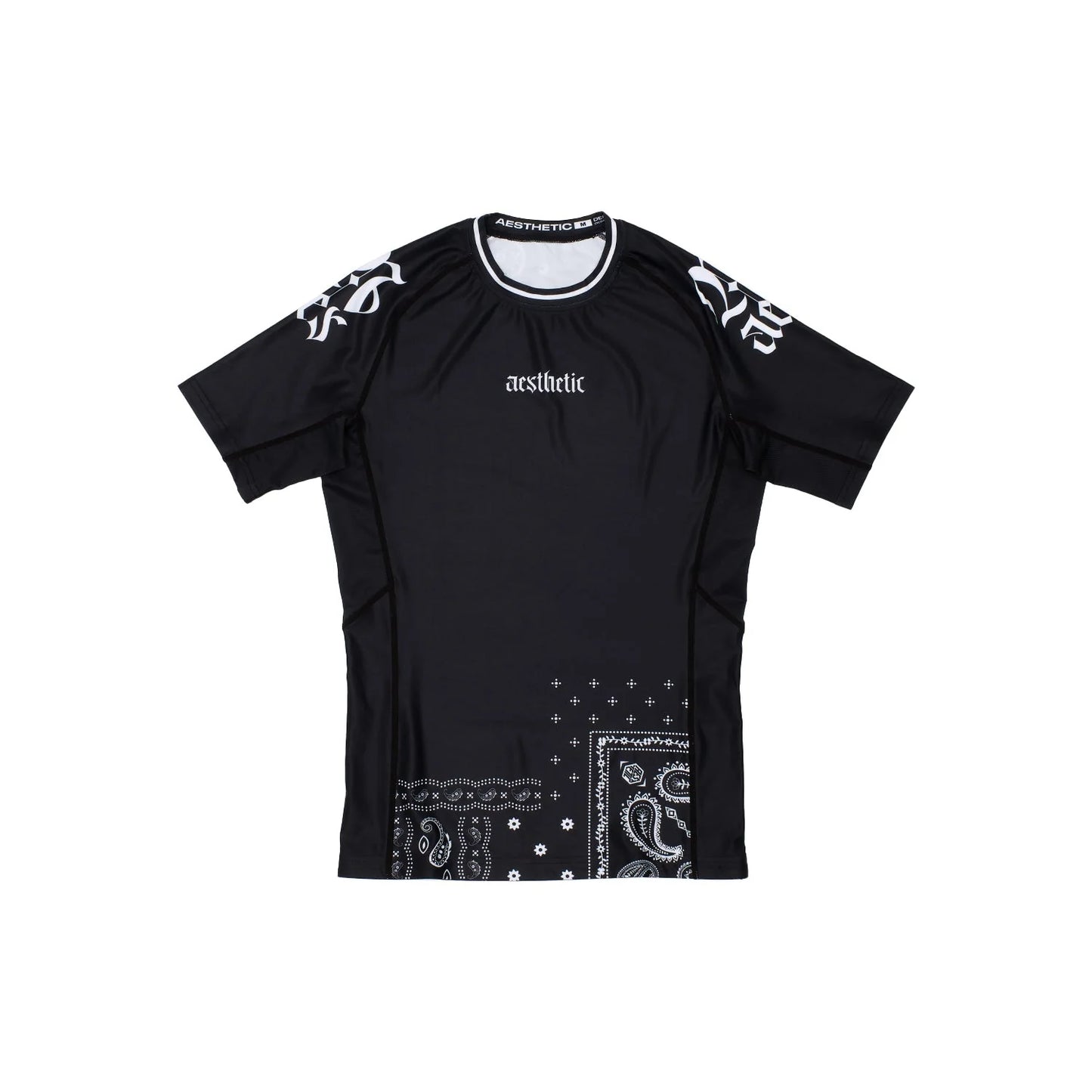 'PAISLEY' ラッシュガード (BLACK) 半袖